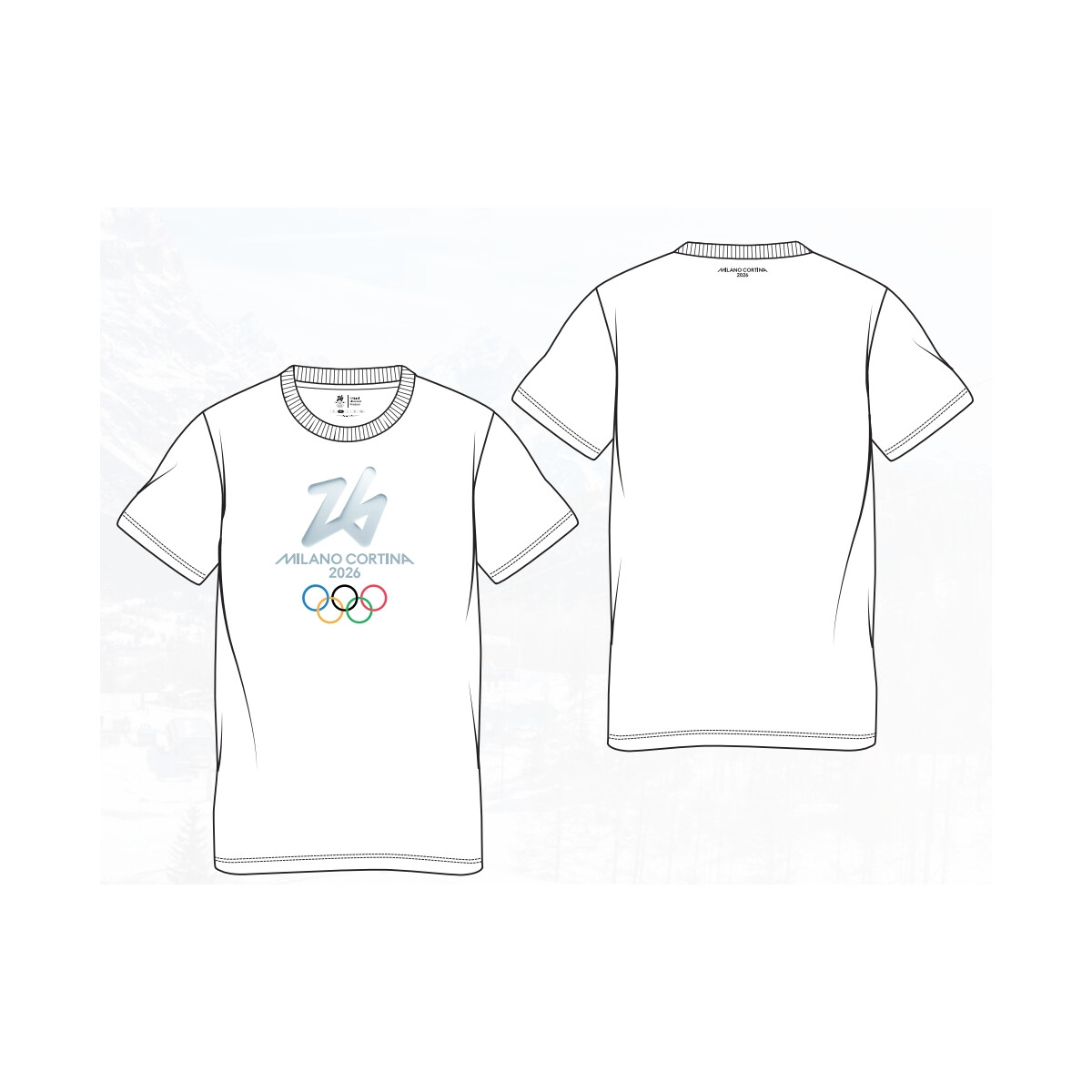 MILANO-CORTINA Big Logo Tshirt wht